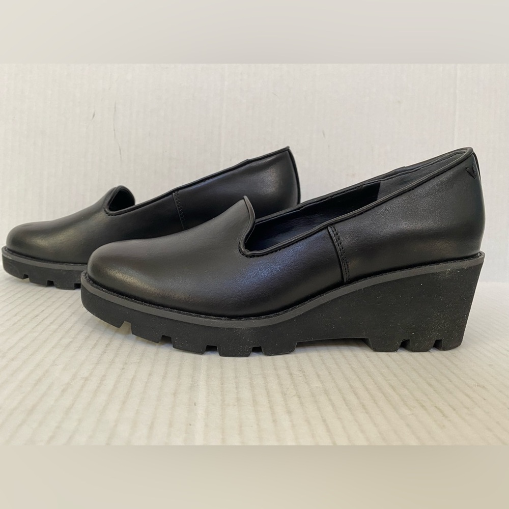 Vionic Black Leather Wedge Loafers - image 4